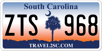 SC license plate ZTS968