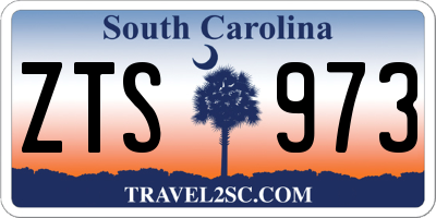 SC license plate ZTS973