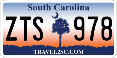 SC license plate ZTS978