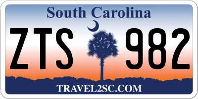 SC license plate ZTS982
