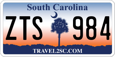 SC license plate ZTS984