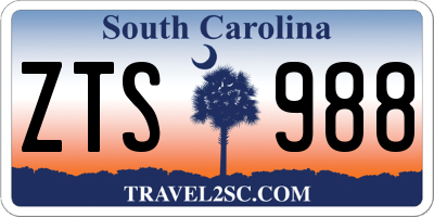 SC license plate ZTS988