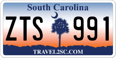SC license plate ZTS991