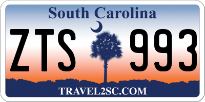 SC license plate ZTS993