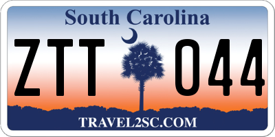 SC license plate ZTT044