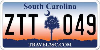SC license plate ZTT049