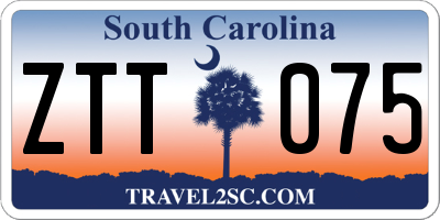 SC license plate ZTT075