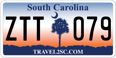 SC license plate ZTT079