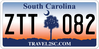 SC license plate ZTT082
