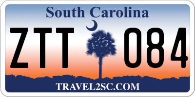SC license plate ZTT084