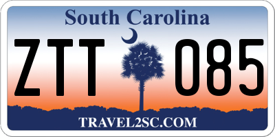 SC license plate ZTT085