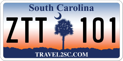 SC license plate ZTT101