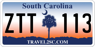 SC license plate ZTT113