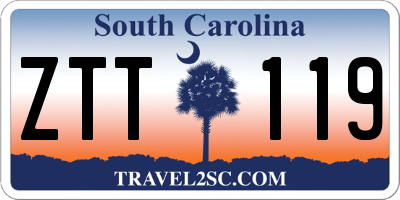 SC license plate ZTT119