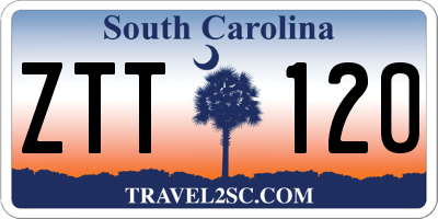 SC license plate ZTT120