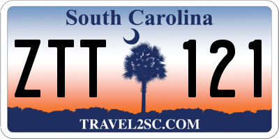 SC license plate ZTT121