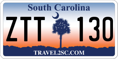 SC license plate ZTT130