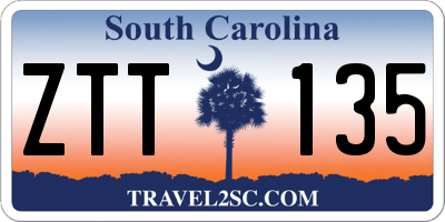 SC license plate ZTT135