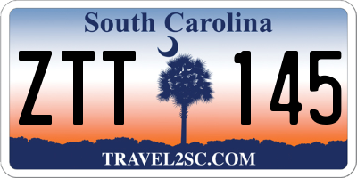 SC license plate ZTT145