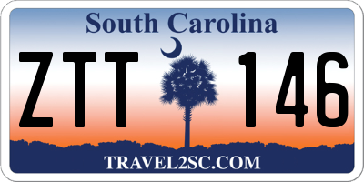 SC license plate ZTT146