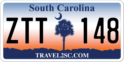 SC license plate ZTT148