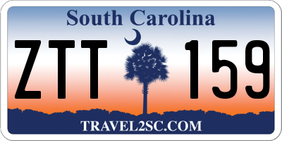 SC license plate ZTT159