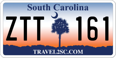 SC license plate ZTT161