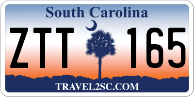 SC license plate ZTT165