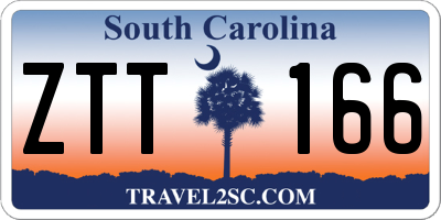 SC license plate ZTT166