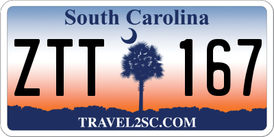 SC license plate ZTT167