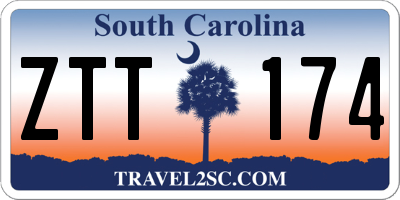 SC license plate ZTT174
