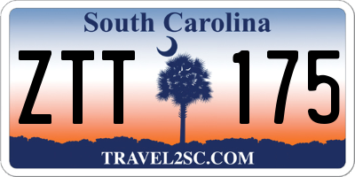 SC license plate ZTT175