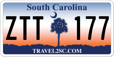 SC license plate ZTT177