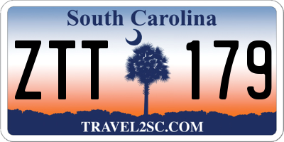 SC license plate ZTT179