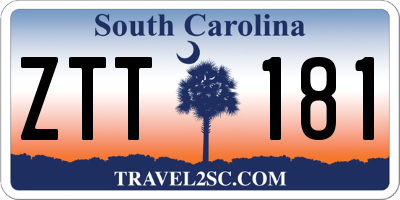 SC license plate ZTT181