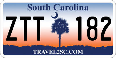 SC license plate ZTT182