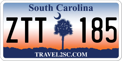SC license plate ZTT185