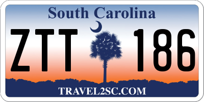 SC license plate ZTT186