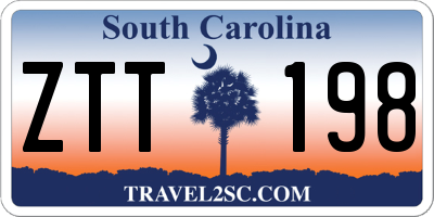 SC license plate ZTT198