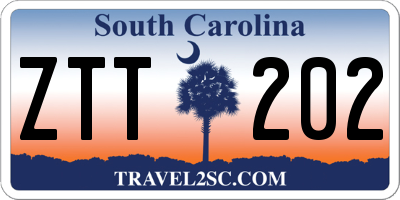 SC license plate ZTT202