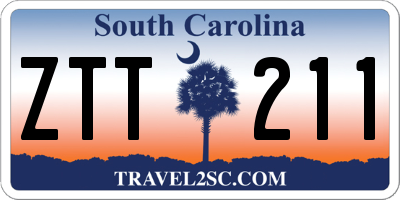 SC license plate ZTT211