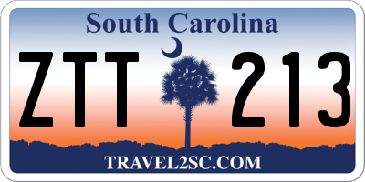 SC license plate ZTT213