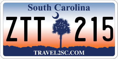 SC license plate ZTT215