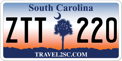 SC license plate ZTT220