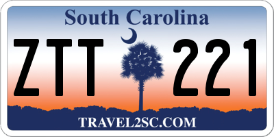 SC license plate ZTT221