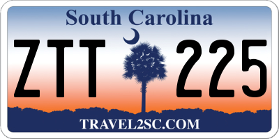 SC license plate ZTT225
