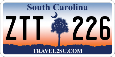 SC license plate ZTT226