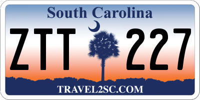 SC license plate ZTT227