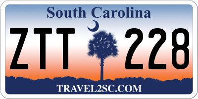 SC license plate ZTT228