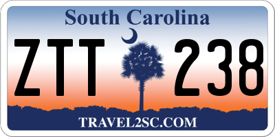 SC license plate ZTT238